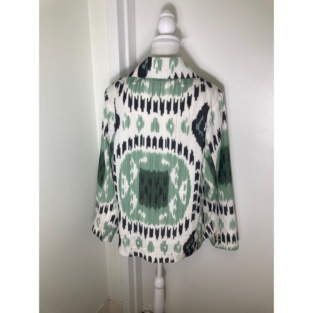 Guadalupe Green Ikat Jacket Sz S - Picture 2 of 3